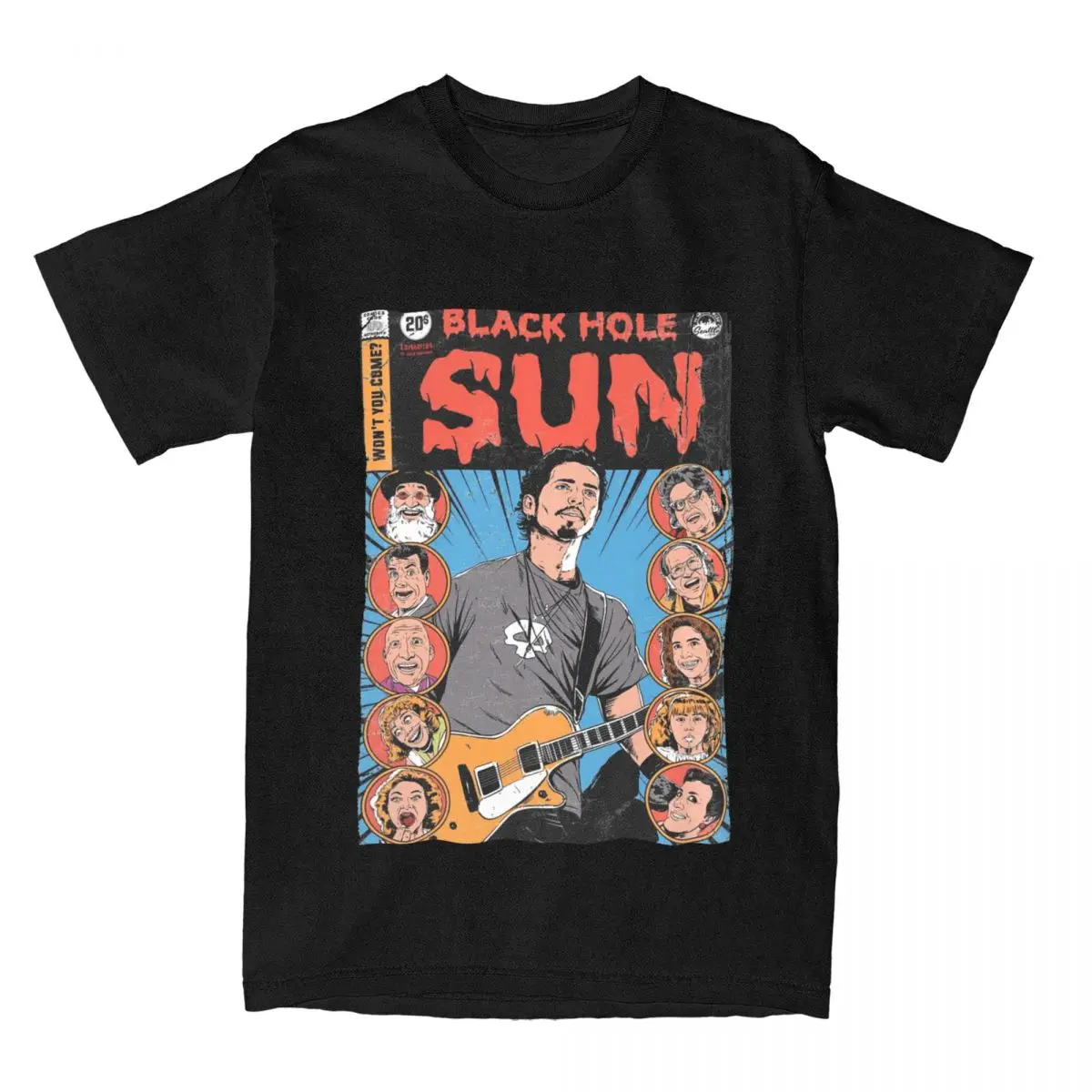 Unique Black Hole Sun Soundgarden T Shirt Men Women's Pure Cotton Tees Shirt Gift Idea Clothing
Unique Black Hole Sun Soundgarden T Shirt Men Women's Pure Cotton Tees Shirt Gift Idea Clothing