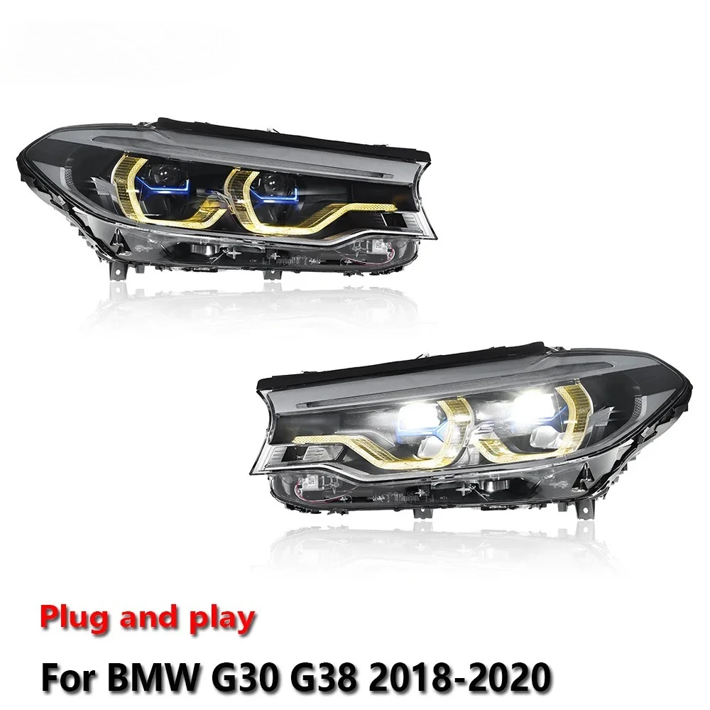 Car LED Headlight Assemblies For BMW 5 G38 G30 2018-2020 Yellow and white DRL Auto Fog DRL Brake Turn Signal Lamp Plug and Play
Car LED Headlight Assemblies For BMW 5 G38 G30 2018-2020 Yellow and white DRL Auto Fog DRL Brake Turn Signal Lamp Plug and Play