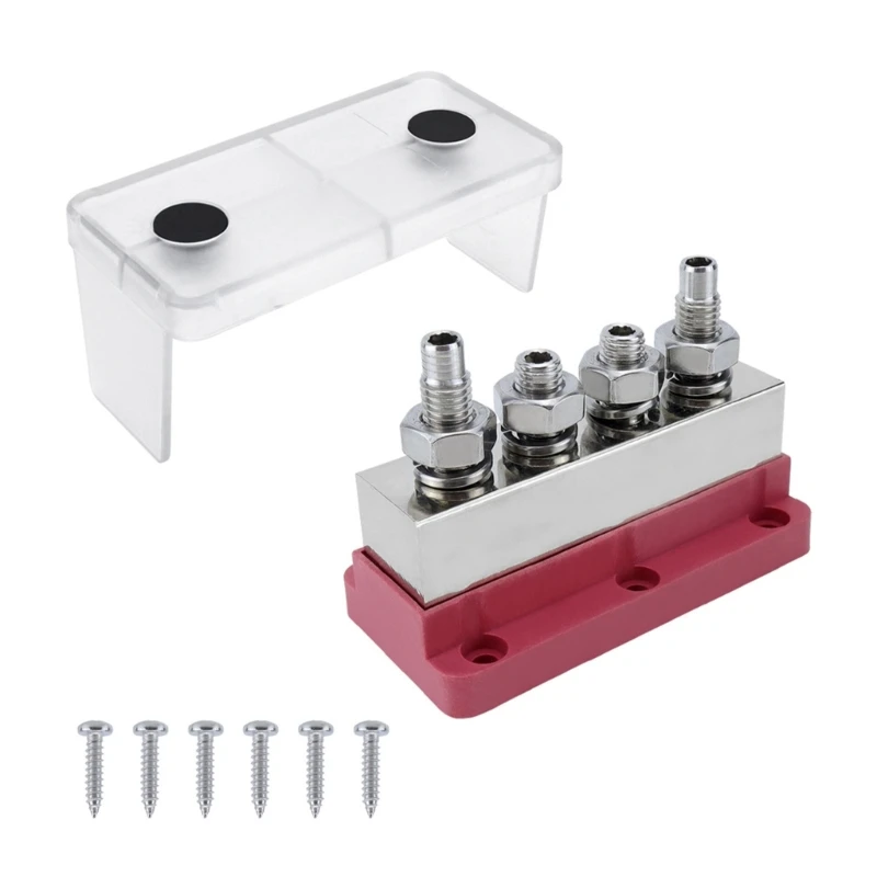 A2BF 600A Power Distribution Block with Nickel Plated Copper Bus Bar and 4 Studs for Solar and Motorhomes Heavy Equipment Use 
A2BF 600A Power Distribution Block with Nickel Plated Copper Bus Bar and 4 Studs for Solar and Motorhomes Heavy Equipment Use