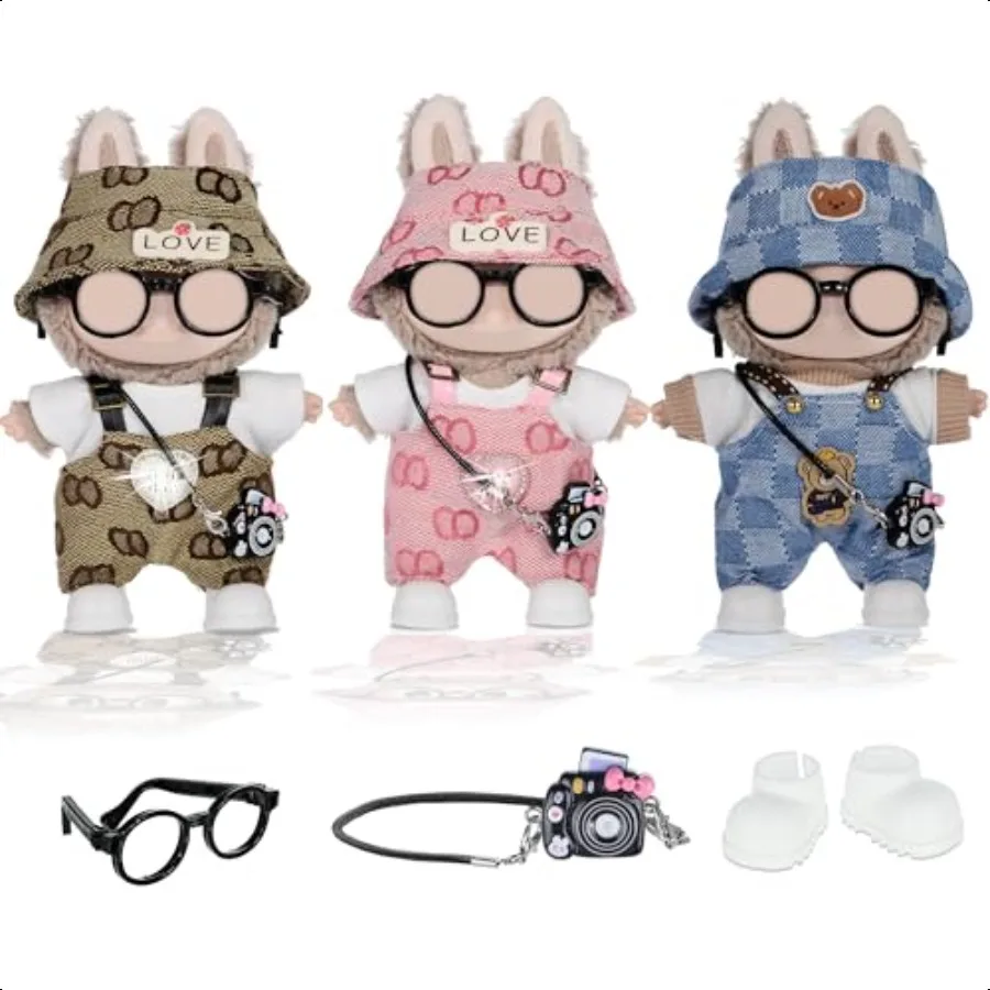 Total 3 Sets Doll Clothes Accories for 17cm Dolls Include: 3 Hats 3 Tops 3 Rompers 1 Bag 1 Glasses and 1 Shoes Soft Stylish Cos
Total 3 Sets Doll Clothes Accories for 17cm Dolls Include: 3 Hats 3 Tops 3 Rompers 1 Bag 1 Glasses and 1 Shoes Soft Stylish Cos