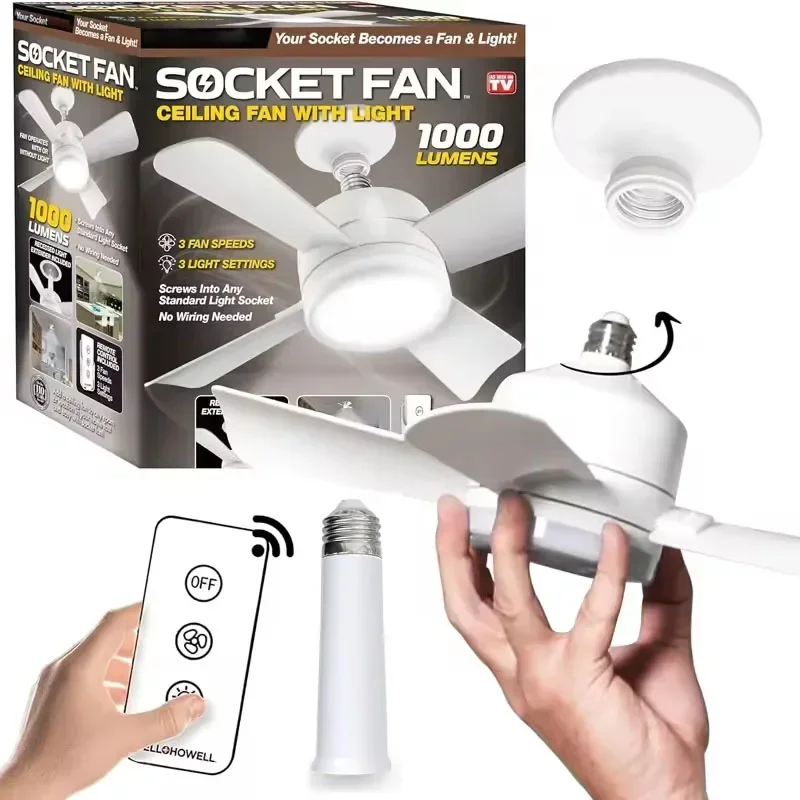 Ceiling Fan With Led Light E27 Socket Fan Smart Remote Control 1000Lm 5000K Bulb Fan Lamp For Bedroom Living Room 110-240V
Ceiling Fan With Led Light E27 Socket Fan Smart Remote Control 1000Lm 5000K Bulb Fan Lamp For Bedroom Living Room 110-240V