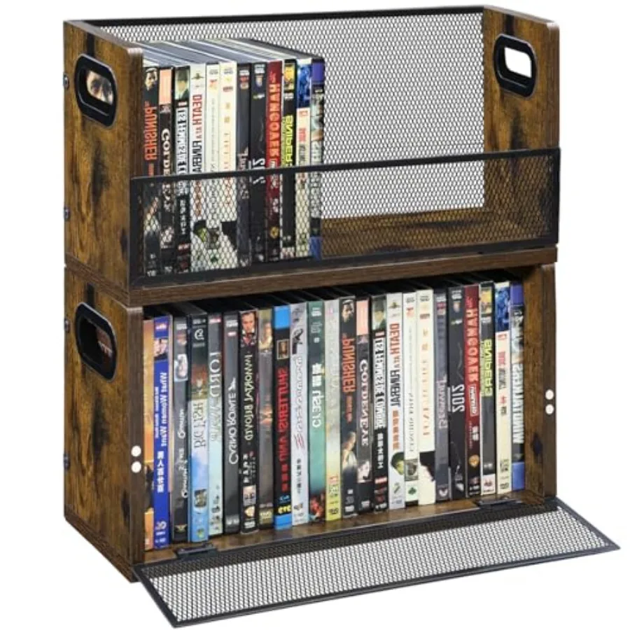 DVD Bluray Storage Rack - with Handles Holds 8 DVD or Blu-ray Cases per Rack Portable DVD Case Holder for Desktop Closet Video
DVD Bluray Storage Rack - with Handles Holds 8 DVD or Blu-ray Cases per Rack Portable DVD Case Holder for Desktop Closet Video
