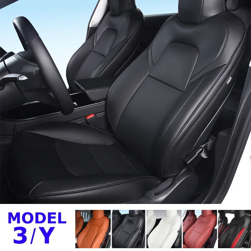 Full Set Black Car Seat Covers For Tesla Model 3 Y Four Seasons Waterproof Dirt-resistant Leather Interior Auto Accessories
Full Set Black Car Seat Covers For Tesla Model 3 Y Four Seasons Waterproof Dirt-resistant Leather Interior Auto Accessories