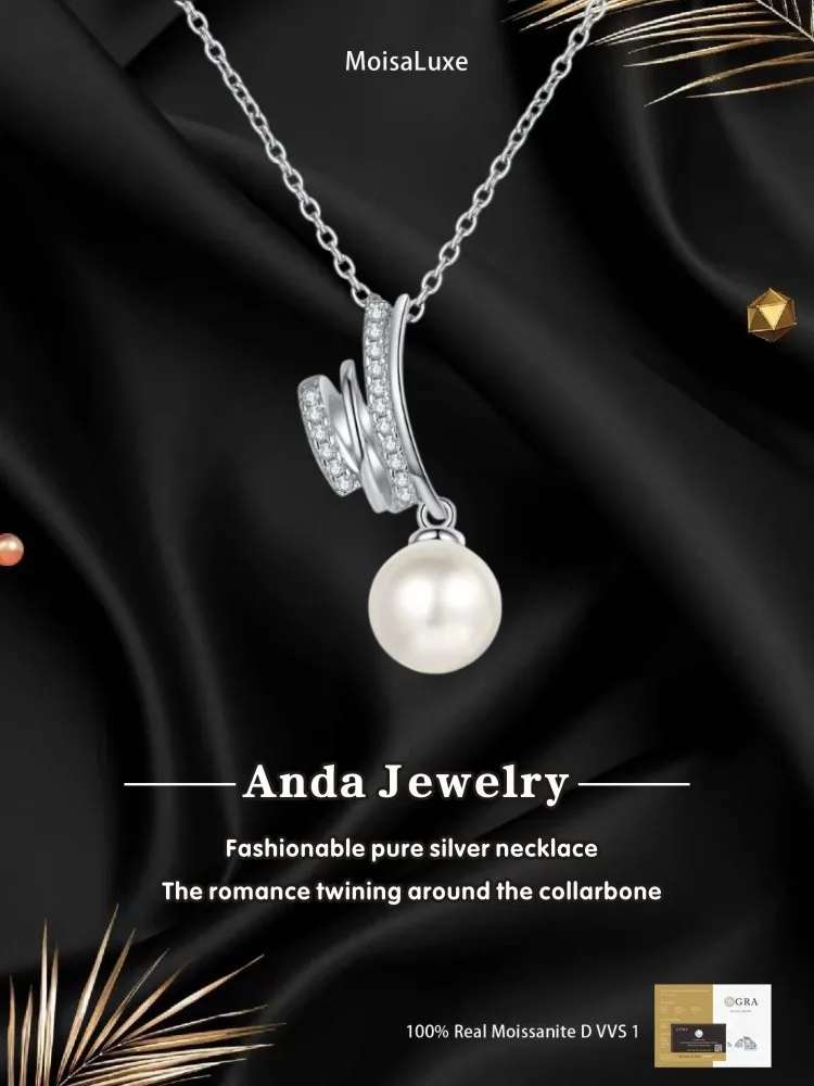 Moissanite Plata Sterling 925 Silver Fashion Pearl Circle Row Diamond Pendant Necklace GRA Certified
Moissanite Plata Sterling 925 Silver Fashion Pearl Circle Row Diamond Pendant Necklace GRA Certified