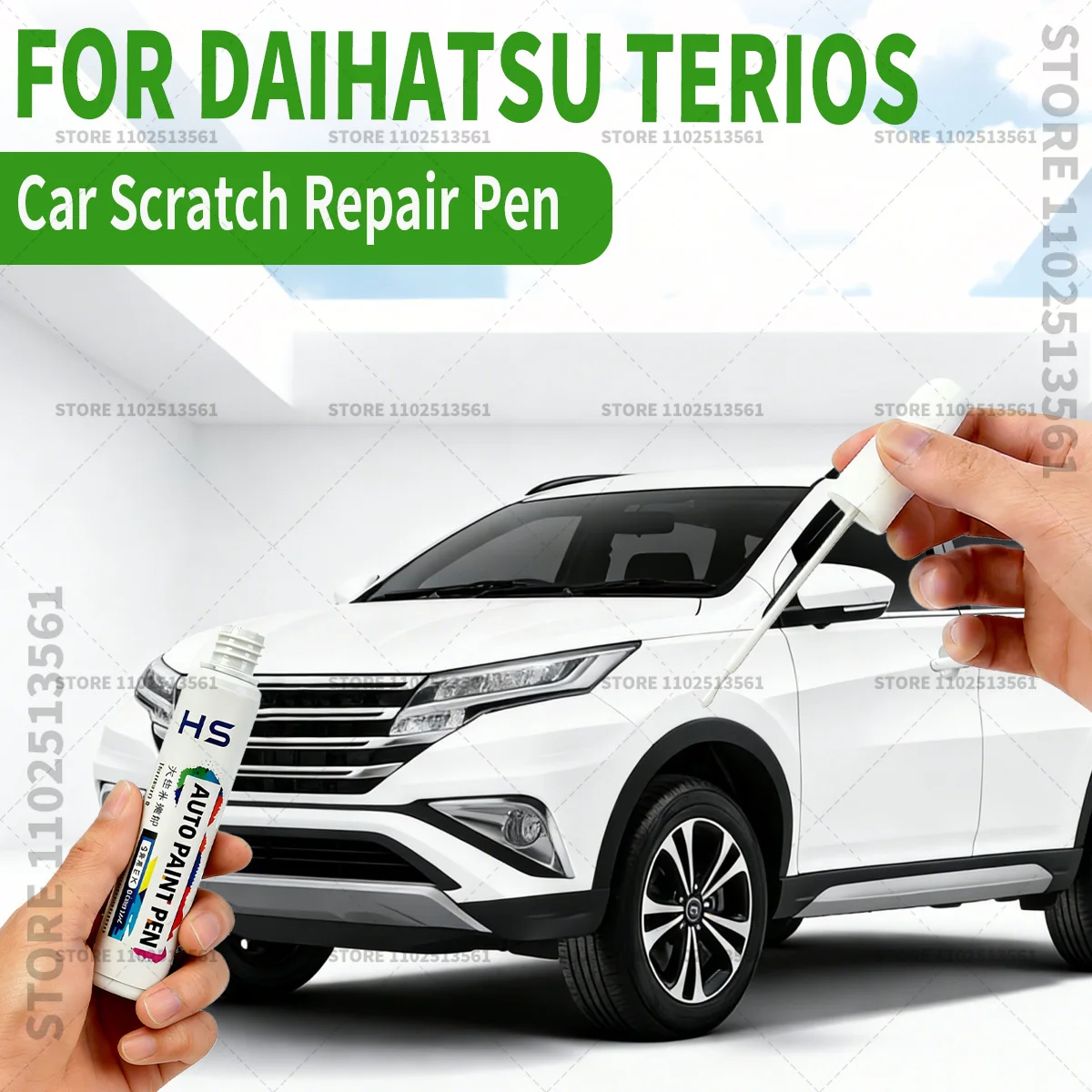 Ручка-корректор для ремонта лакокрасочного покрытия автомобиля DAIHATSU Terios, средство для удаления царапин, аксессуары для авто, цвета: черный, белый, серебристый металлик
Ручка-корректор для ремонта лакокрасочного покрытия автомобиля DAIHATSU Terios, средство для удаления царапин, аксессуары для авто, цвета: черный, белый, серебристый металлик