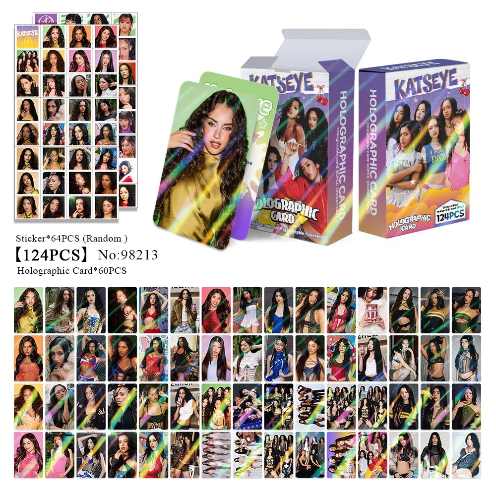 124pcs KATSEYE New Album Photocards Stickers Kpop Merch Lomo Cards Set Fans Collection Cards Gifts
124pcs KATSEYE New Album Photocards Stickers Kpop Merch Lomo Cards Set Fans Collection Cards Gifts