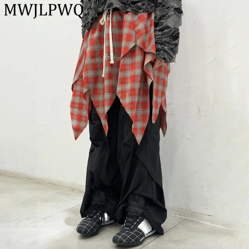 MWJLPWQ Plaid Patchwork Design Casual Pants Unisex Street Style 2026 New Loose Fit Men's Wide Leg Trousers Spring Autumn 16014
MWJLPWQ Plaid Patchwork Design Casual Pants Unisex Street Style 2026 New Loose Fit Men's Wide Leg Trousers Spring Autumn 16014
