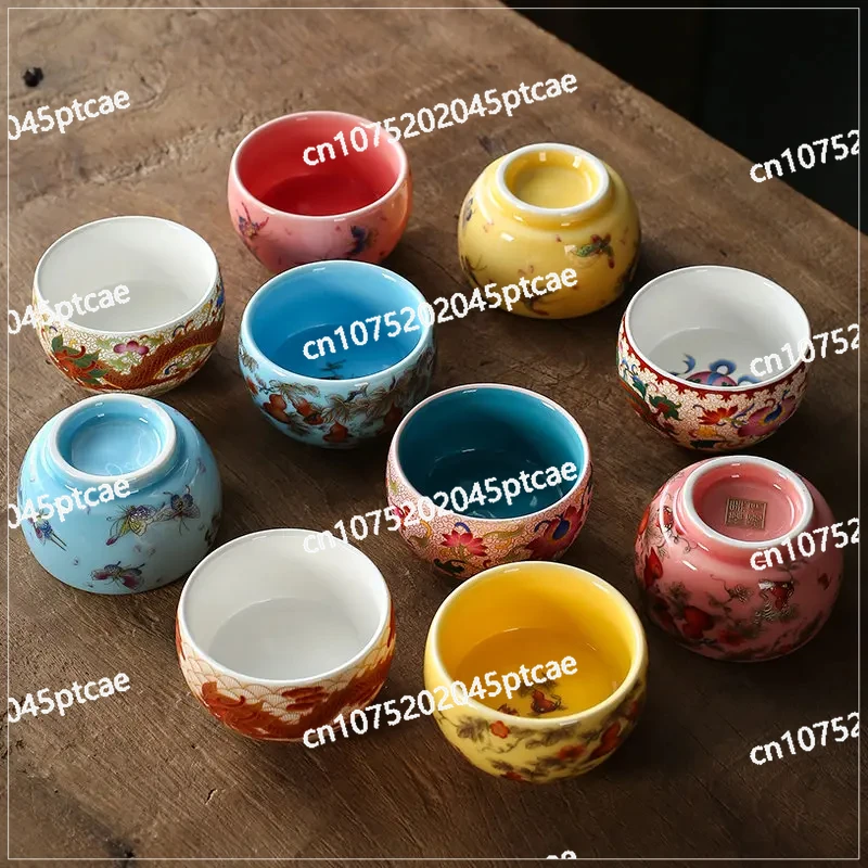 120Ml Exquisite Enamel Dragon Pattern Teacup Household Handmade Porcelain Tea Set
120Ml Exquisite Enamel Dragon Pattern Teacup Household Handmade Porcelain Tea Set