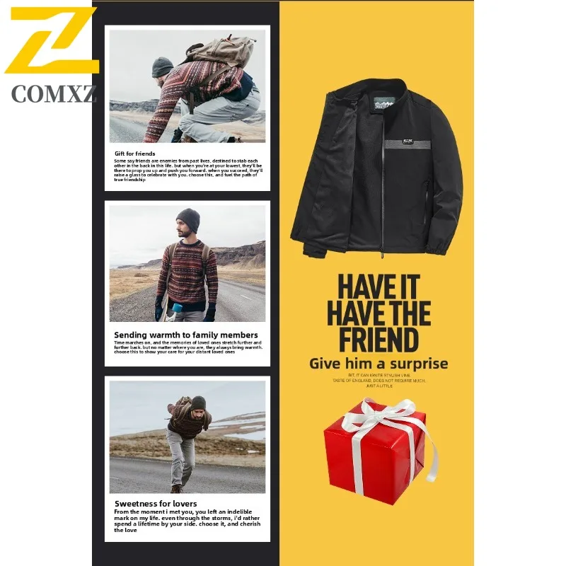 COMXZ 2025 весенне-осенняя мужская куртка с воротником-стойкой, ветрозащитная дышащая элитная эластичная легкая ветровка для верховой езды
COMXZ 2025 весенне-осенняя мужская куртка с воротником-стойкой, ветрозащитная дышащая элитная эластичная легкая ветровка для верховой езды