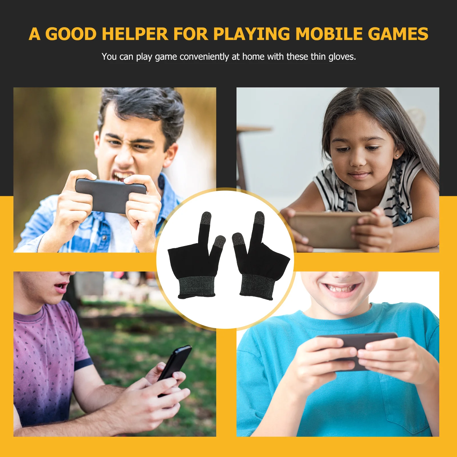 2pcs Mobile Phone Gaming Gloves High Sensitivity Stretch Fabric Sweat-Absorbing Non-Slip Two-Finger Touch Screen Game Gloves
2pcs Mobile Phone Gaming Gloves High Sensitivity Stretch Fabric Sweat-Absorbing Non-Slip Two-Finger Touch Screen Game Gloves