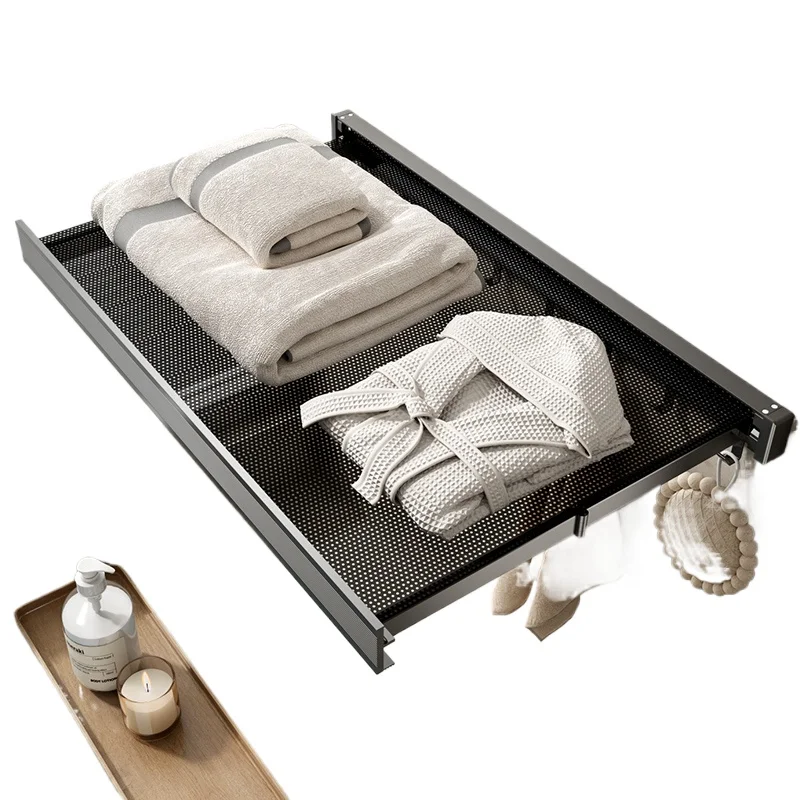 Bathroom folding towel rack without punching, bathroom wall hanging towel rack storage
Bathroom folding towel rack without punching, bathroom wall hanging towel rack storage