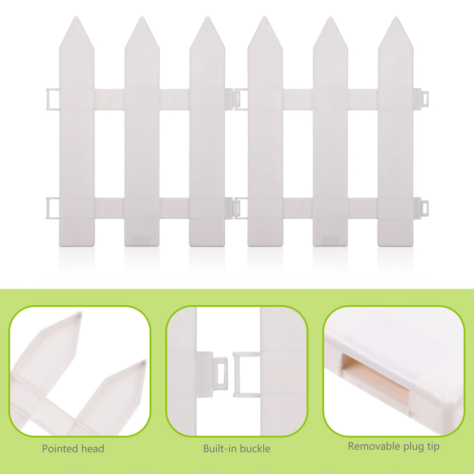 2 Pcs White Plastic Garden Fence Decorative Yard Edging for Flower Beds Smooth Surface Fashionable Long Term Use
2 Pcs White Plastic Garden Fence Decorative Yard Edging for Flower Beds Smooth Surface Fashionable Long Term Use
