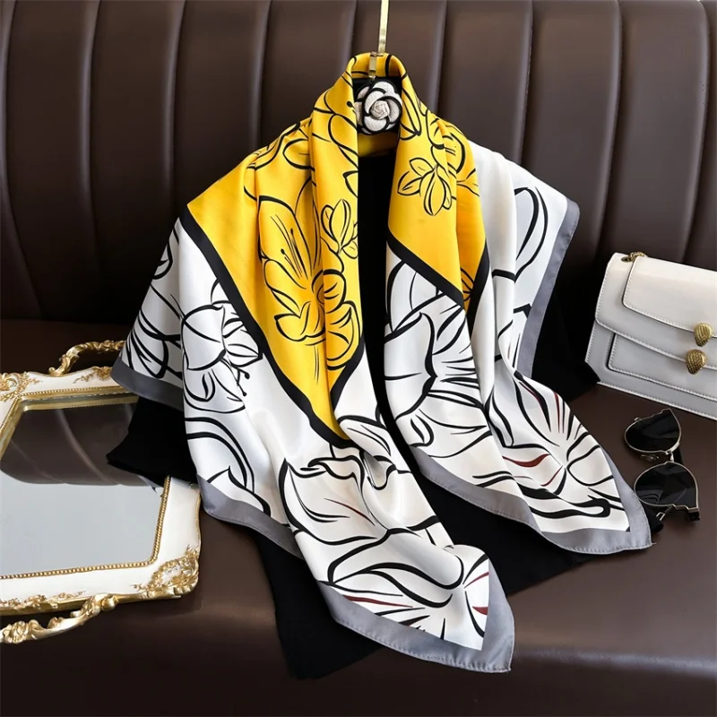 90*90Cm Square Scarf Twill Silk Feeling Women Head Shawls and Wraps Luxury Hair Flower Print Neck Scarves Hijab Bandana Pashmina
90*90Cm Square Scarf Twill Silk Feeling Women Head Shawls and Wraps Luxury Hair Flower Print Neck Scarves Hijab Bandana Pashmina