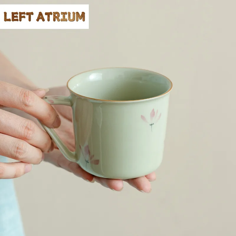 220ml Hand-painted Pink Orchid Teacup Zen Ceramic Tea Cup With Handle Tasting Mug Vintage Coffee Cup Tea Making Cafes Gift Craft
220ml Hand-painted Pink Orchid Teacup Zen Ceramic Tea Cup With Handle Tasting Mug Vintage Coffee Cup Tea Making Cafes Gift Craft