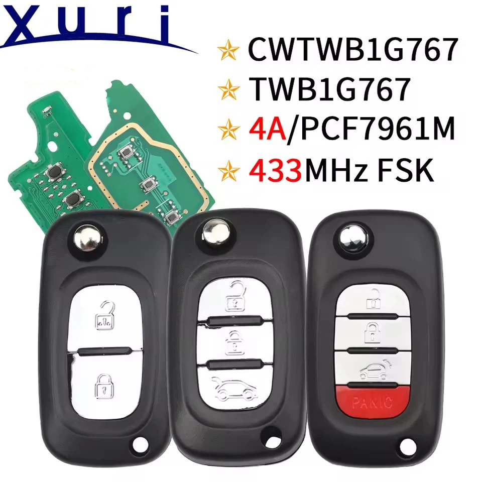 Xuri CWTWB1G767 4A/433 МГц откидной дистанционный автомобильный брелок для Mercedes Benz Smart Fortwo 453 Forfour для Renault Megane III Twingo
Xuri CWTWB1G767 4A/433 МГц откидной дистанционный автомобильный брелок для Mercedes Benz Smart Fortwo 453 Forfour для Renault Megane III Twingo