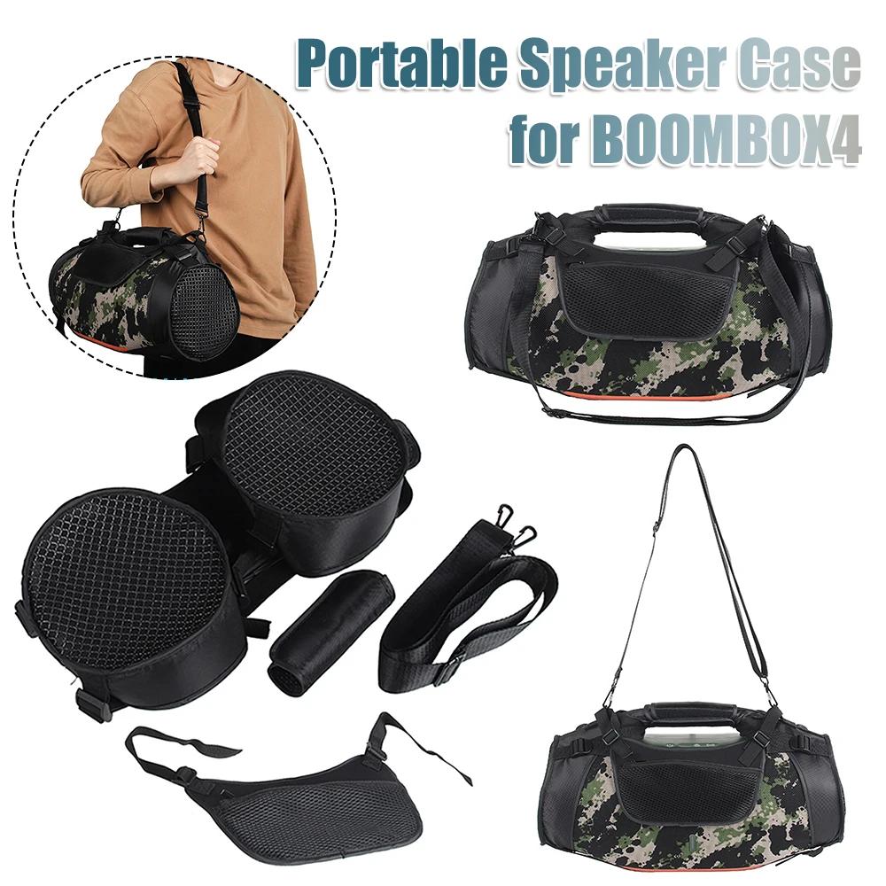 Sound Permeable Bag with Adjustable Shoulder Strap Splashproof Protective Replacement Speaker Cover for Boombox 4
Sound Permeable Bag with Adjustable Shoulder Strap Splashproof Protective Replacement Speaker Cover for Boombox 4