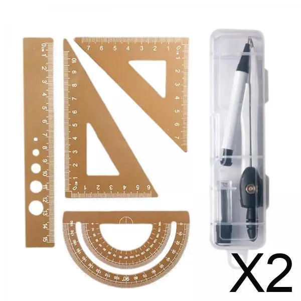 Aluminium Alloy Straight Ruler Geometry Set Portable Maths Drawing Kit with Protractor for Classroom Learning
Aluminium Alloy Straight Ruler Geometry Set Portable Maths Drawing Kit with Protractor for Classroom Learning