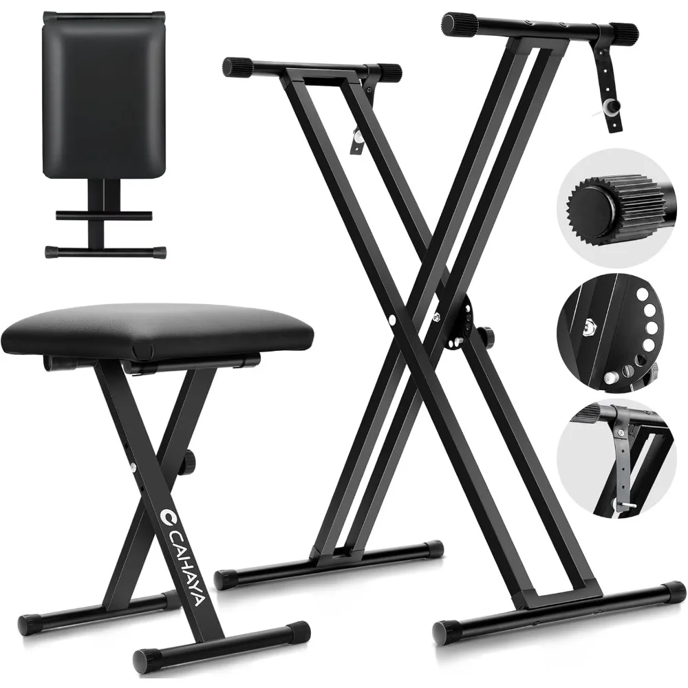 US Shipping Adjustable Keyboard Stand and Bench Set Heavy Duty Portable 13-39 Inch Wide 7-Level Height for 61 76 88 Key
US Shipping Adjustable Keyboard Stand and Bench Set Heavy Duty Portable 13-39 Inch Wide 7-Level Height for 61 76 88 Key