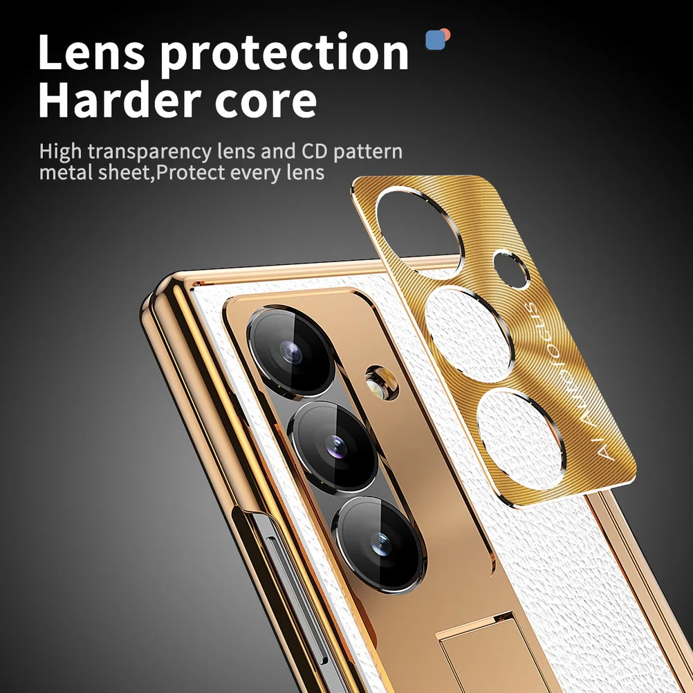Luxury leather electroplating magnetic hinge Tempered Glass Protective Film Case For Samsung Z Fold 7 6 5 4 3 Lens Protect Cover
Luxury leather electroplating magnetic hinge Tempered Glass Protective Film Case For Samsung Z Fold 7 6 5 4 3 Lens Protect Cover
