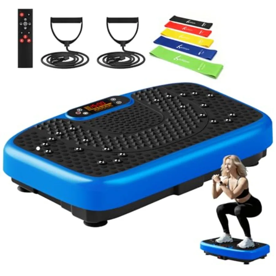 Vibration Plate Exercise Machine for Lymphatic Drainage, Steel Frame, Black, 450 Lbs Capacity with Resistance Bands for Whole B
Vibration Plate Exercise Machine for Lymphatic Drainage, Steel Frame, Black, 450 Lbs Capacity with Resistance Bands for Whole B
