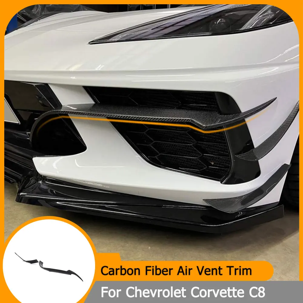 Real Carbon Front Bumper Splitter Fins For Chevrolet Corvette C8 Stingray 2020UP Front Bumper Air Vent Canards Fins
Real Carbon Front Bumper Splitter Fins For Chevrolet Corvette C8 Stingray 2020UP Front Bumper Air Vent Canards Fins