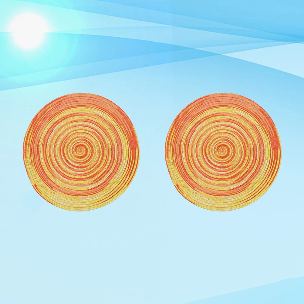 2Pcs Round Hand-Woven Placemat Cotton Table Mat Heat Resistant for Cup Plate Pot Cutlery Protection Decorative Home Kitchen Use
2Pcs Round Hand-Woven Placemat Cotton Table Mat Heat Resistant for Cup Plate Pot Cutlery Protection Decorative Home Kitchen Use