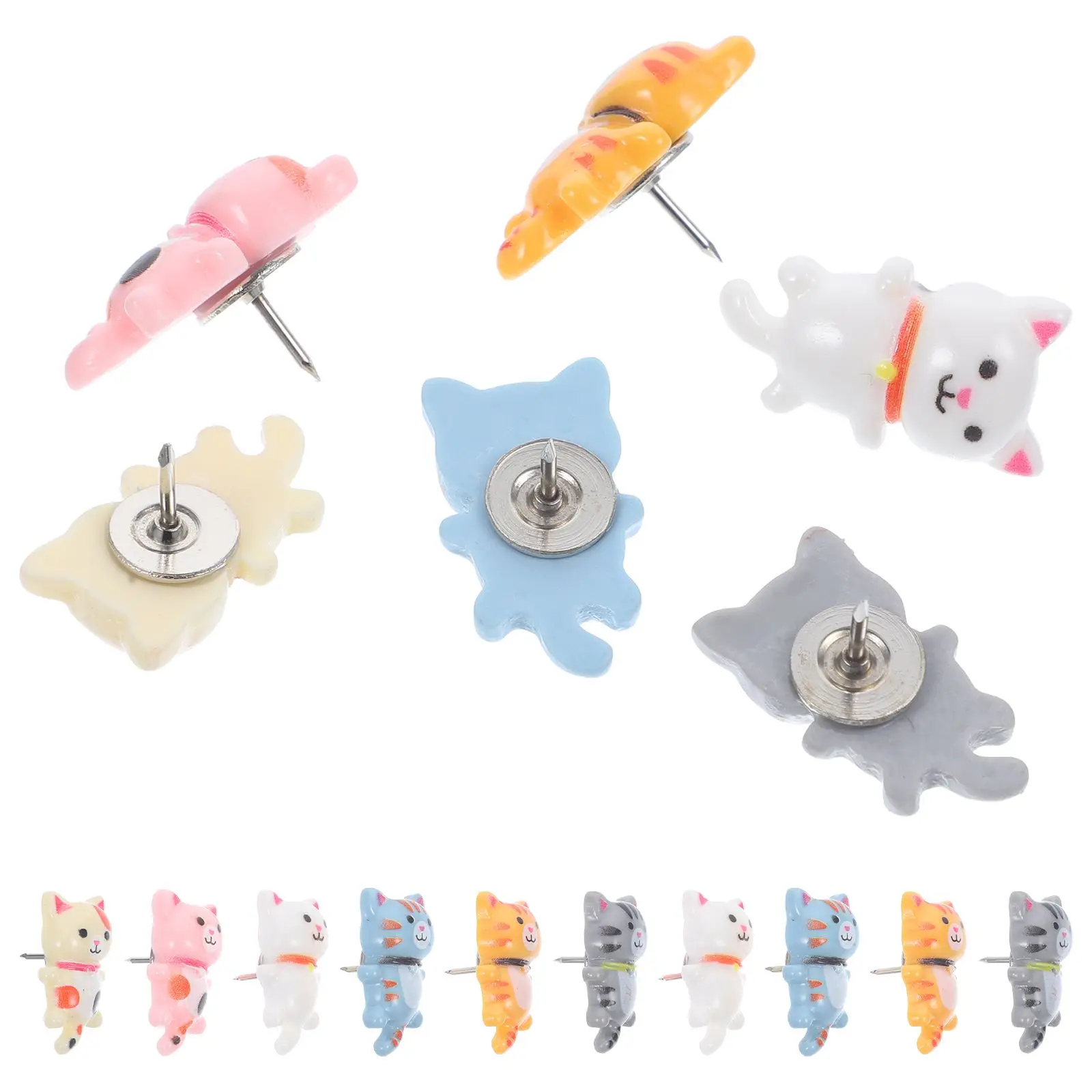 30 Pcs Cat Push Pins Cute Thumb Tacks for Cork Board Wall Hangings Office Desk Decor Bulletin Boards Metal Resin Pointed Needle
30 Pcs Cat Push Pins Cute Thumb Tacks for Cork Board Wall Hangings Office Desk Decor Bulletin Boards Metal Resin Pointed Needle
