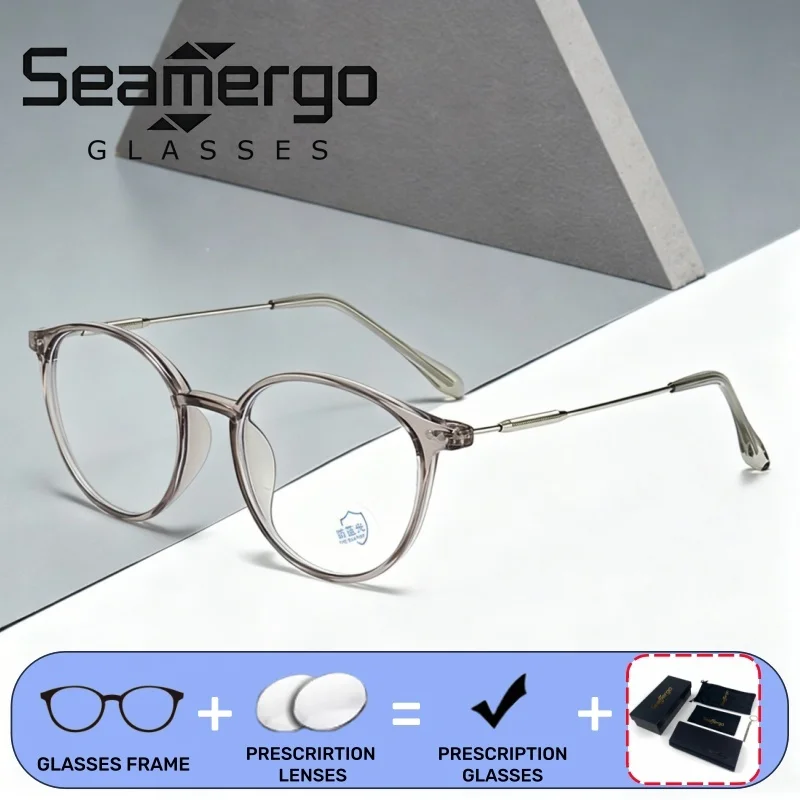 SEAMERGO Vintage Prescription Glasses Custom Diopter Myopia Hyperopia Optical Eyewear Comfortable Daily Office with A Box Set
SEAMERGO Vintage Prescription Glasses Custom Diopter Myopia Hyperopia Optical Eyewear Comfortable Daily Office with A Box Set