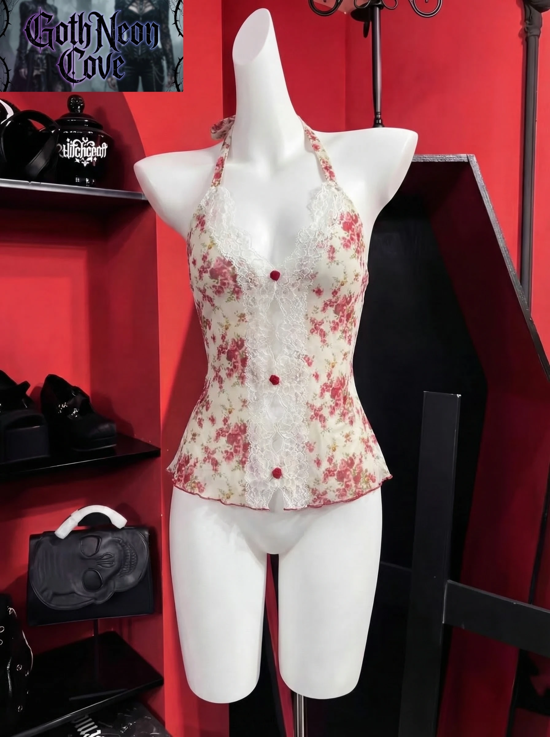 Summer Harajuku Woman Floral Halter Lace Blouse Y2K Vintage Sexy Slim Fit Fairy Korean Fashion Female Tops Outfits Elegant Style
Summer Harajuku Woman Floral Halter Lace Blouse Y2K Vintage Sexy Slim Fit Fairy Korean Fashion Female Tops Outfits Elegant Style