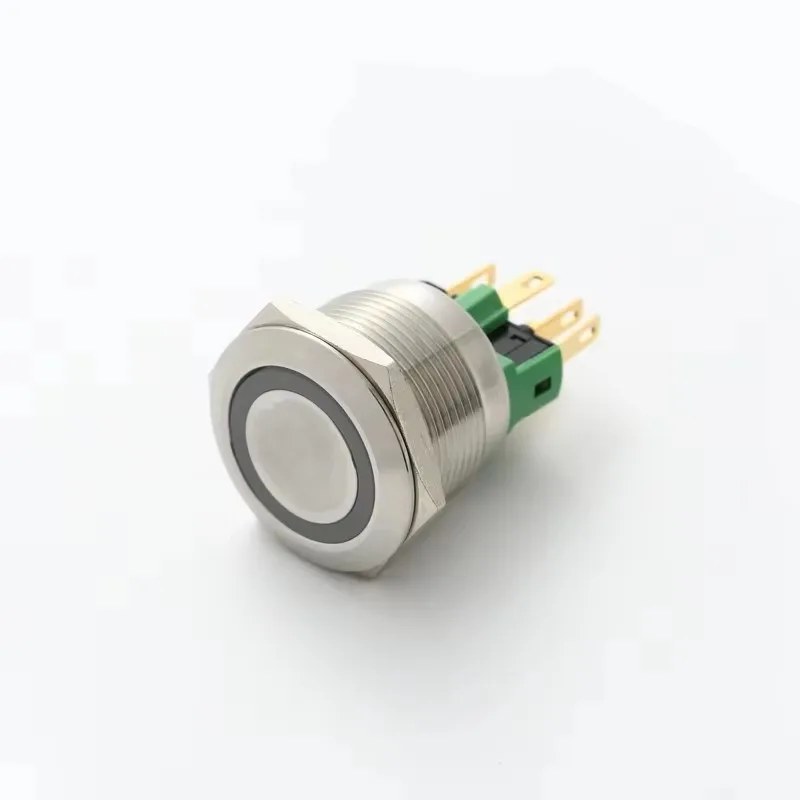 ELEWIND 25mm Stainless steel Latching or Momentary 1NO1NC or 2NO2NC Ring illuminated push button switch(PM251F-11ZE/B/12V/S)
ELEWIND 25mm Stainless steel Latching or Momentary 1NO1NC or 2NO2NC Ring illuminated push button switch(PM251F-11ZE/B/12V/S)
