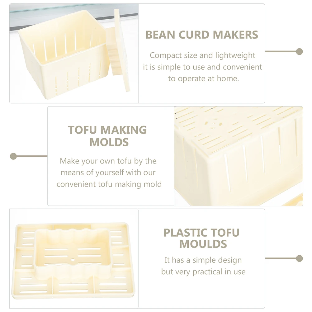 1 set Tofu Pressing Mold DIY Homemade Bean Curd Maker Kit Plastic Molds Tool Filter Box Cloth Board Soybean Makers Kitchen Bar
1 set Tofu Pressing Mold DIY Homemade Bean Curd Maker Kit Plastic Molds Tool Filter Box Cloth Board Soybean Makers Kitchen Bar