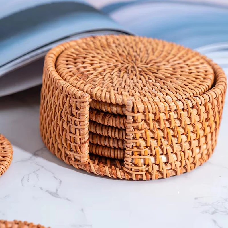 Rattan Woven Tea Pad Tea Set Accessories 6 Pieces/Set Round Insulated Tea Cup Pad Household Tea Room Decoration Cup Pad Coaster
Rattan Woven Tea Pad Tea Set Accessories 6 Pieces/Set Round Insulated Tea Cup Pad Household Tea Room Decoration Cup Pad Coaster