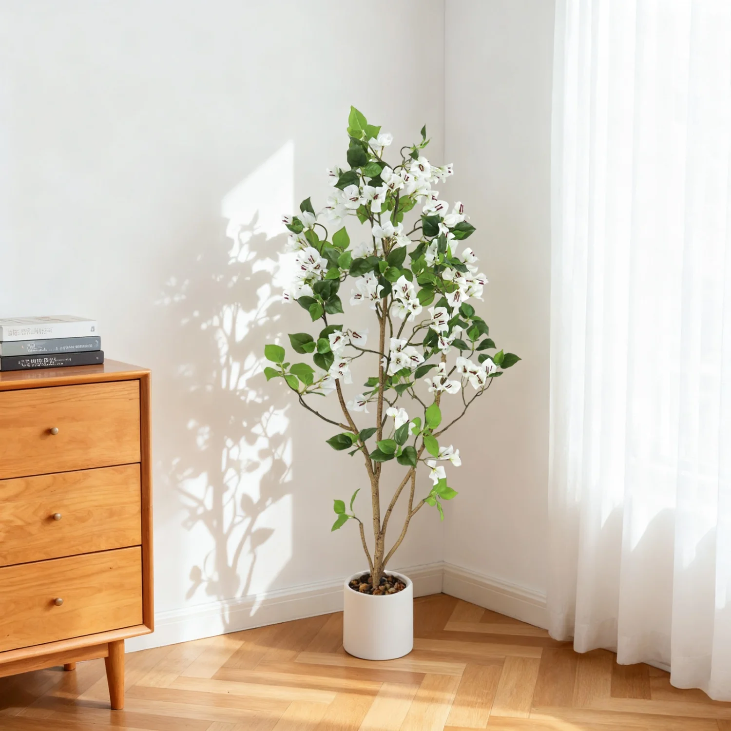 5FT tall Artificial tree in a pot, lifelike artificial potted plant with flowers for office, wedding and home Decor
5FT tall Artificial tree in a pot, lifelike artificial potted plant with flowers for office, wedding and home Decor