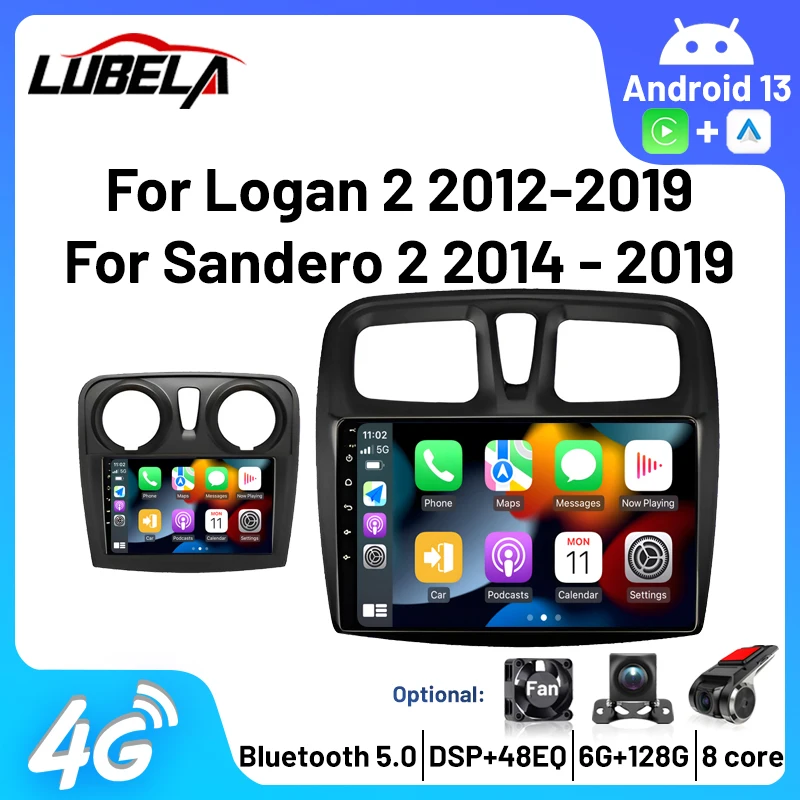 2Din Android 13 Car Radio Multimedia Player for Renault Logan 2 Sandero 2 2012 - 2019 2 Din GPS Carplay Stereo DVD 4G Head Unit
2Din Android 13 Car Radio Multimedia Player for Renault Logan 2 Sandero 2 2012 - 2019 2 Din GPS Carplay Stereo DVD 4G Head Unit