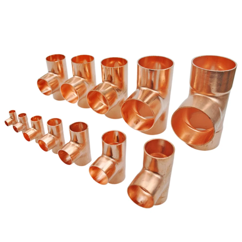 6.35mm - 50.8mm Copper Fitting Equal Tee Type Welding Pipe Connector 3 Ways for Air Conditioning Refrigeration
6.35mm - 50.8mm Copper Fitting Equal Tee Type Welding Pipe Connector 3 Ways for Air Conditioning Refrigeration