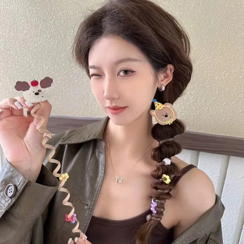 Korean style cute little dog birthday hat, little bear bubble braid headband, women's high-end telephone line hair loop, ponytai
Korean style cute little dog birthday hat, little bear bubble braid headband, women's high-end telephone line hair loop, ponytai