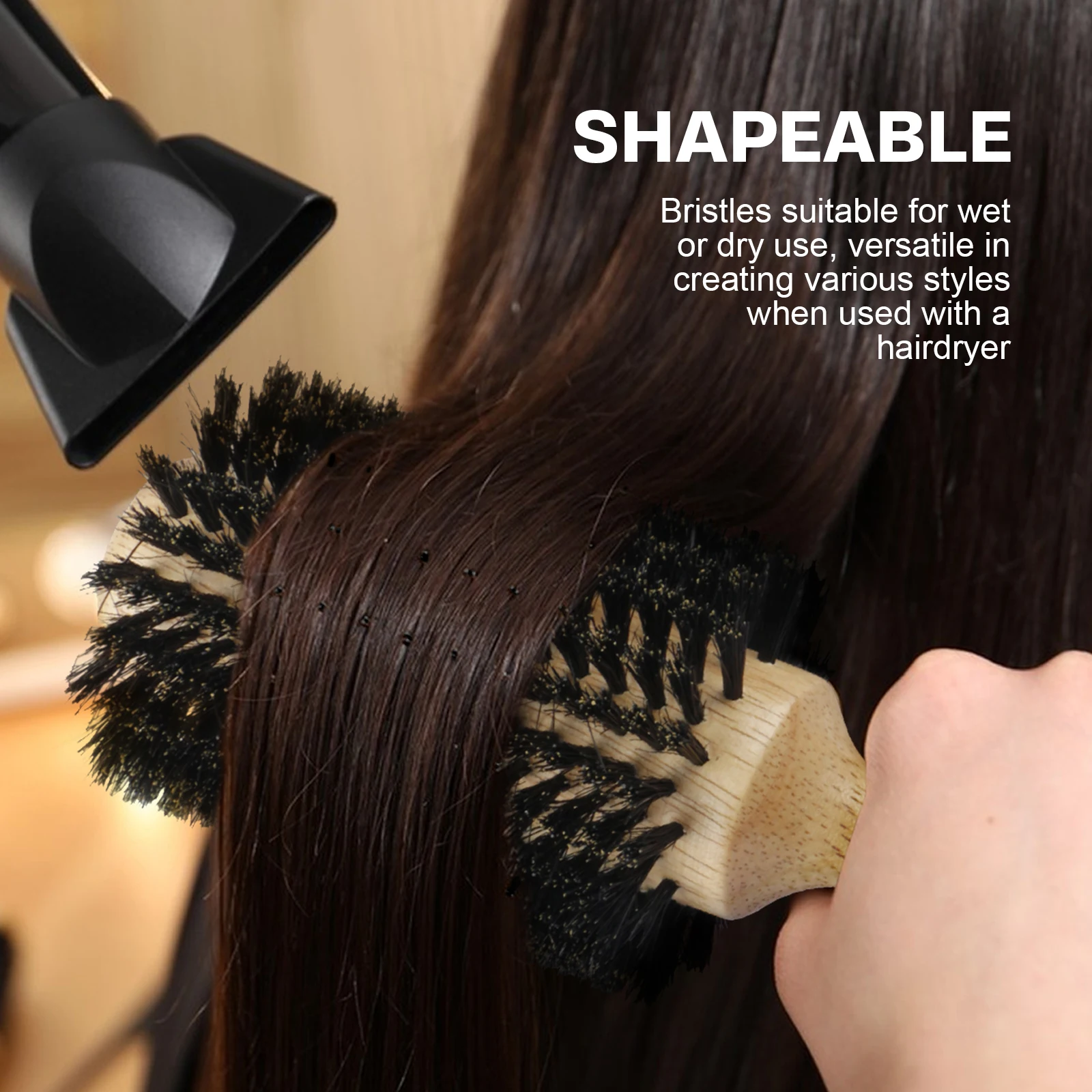 6 Sizes Wood Handle Boar Bristles Round Brush Removable Tail Professional Barber Salon Hairdressing Hair Brush Hair Round Comb
6 Sizes Wood Handle Boar Bristles Round Brush Removable Tail Professional Barber Salon Hairdressing Hair Brush Hair Round Comb