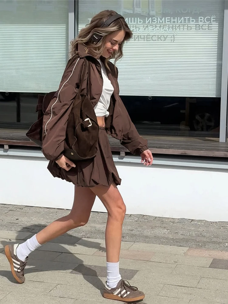InGrily Street 2 Piece Set Women Elastic Patchwork Cuffs Full Sleeve Zip Crop Jacket+Shorts Daily Casual Sporty Matching Suit
InGrily Street 2 Piece Set Women Elastic Patchwork Cuffs Full Sleeve Zip Crop Jacket+Shorts Daily Casual Sporty Matching Suit