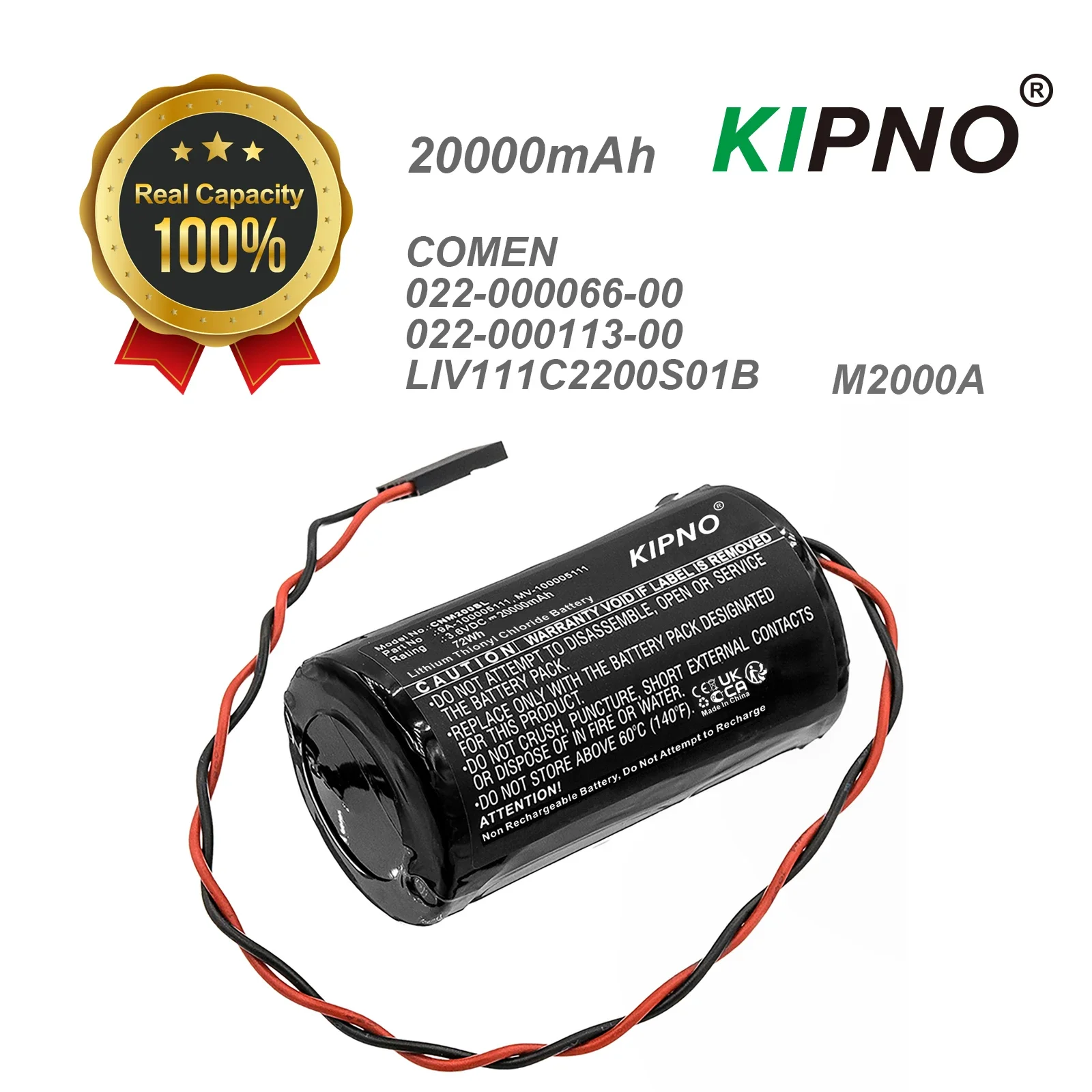 KIPNO 20000mAh PLC Battery for COMEN LIV111C2200S01B M2000A Compatible with 022-000066-00 022-000113-00 Non-rechargeable
KIPNO 20000mAh PLC Battery for COMEN LIV111C2200S01B M2000A Compatible with 022-000066-00 022-000113-00 Non-rechargeable