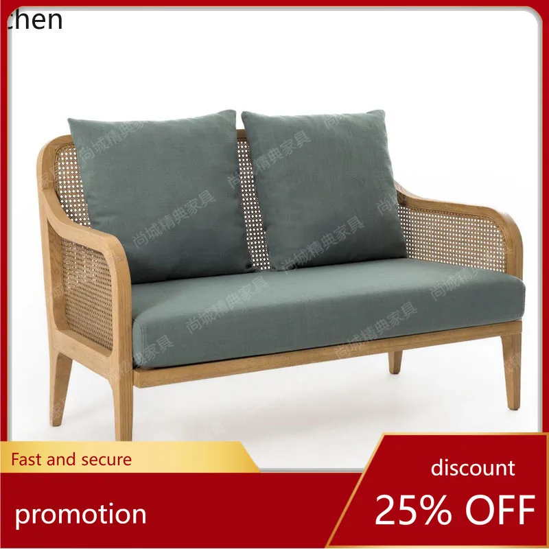 Диван из массива дерева CZ натурального цвета с простой плетеной ротанговой обивкой для двух или трех человек, тканевая мебель для балкона для небольших квартир
Диван из массива дерева CZ натурального цвета с простой плетеной ротанговой обивкой для двух или трех человек, тканевая мебель для балкона для небольших квартир