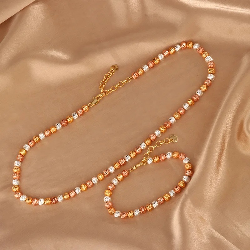 New Huabi Jewelry Vintage Style Wholesale Design Electroplated Gold Color Round Bead Necklace Set for Women
New Huabi Jewelry Vintage Style Wholesale Design Electroplated Gold Color Round Bead Necklace Set for Women