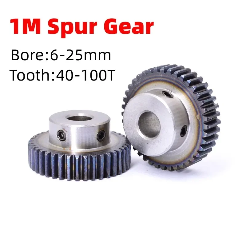 1Pcs Module 1 Spur Gear Metal CNC Mechanical Transmission Gear 6~25mm Bore 45# Steel 1M 40~100 Tooth Motor Pinion Convex Gear
1Pcs Module 1 Spur Gear Metal CNC Mechanical Transmission Gear 6~25mm Bore 45# Steel 1M 40~100 Tooth Motor Pinion Convex Gear