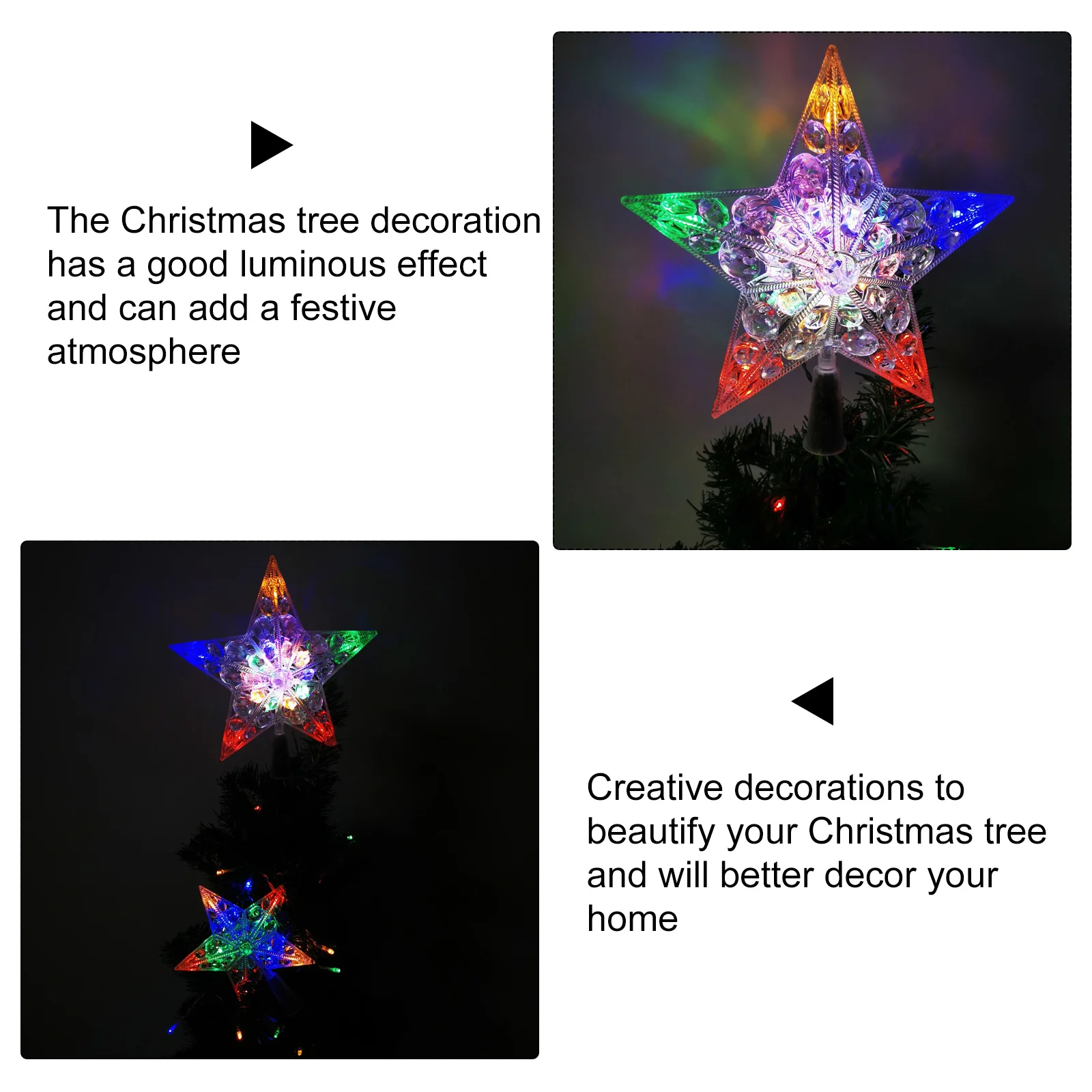 2pcs Christmas Tree Topper Star Treetop Lamp Colorful Light Dazzling Decorative Star Lights Festive Holiday Party Home
2pcs Christmas Tree Topper Star Treetop Lamp Colorful Light Dazzling Decorative Star Lights Festive Holiday Party Home