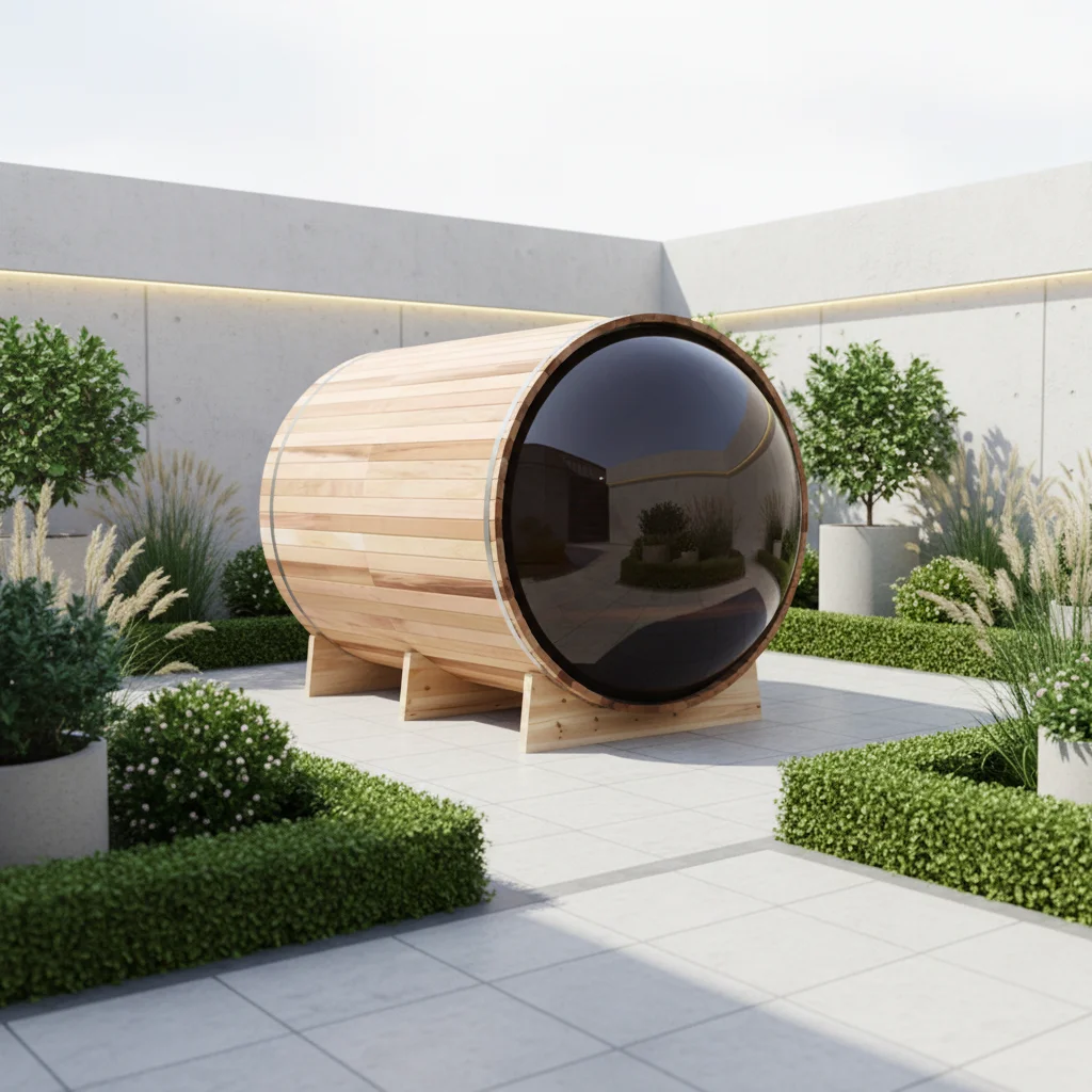 Outdoor Wooden Barrel Sauna for 4 People, Electric Heated Dry Steam Sauna Room with Computer Control
Outdoor Wooden Barrel Sauna for 4 People, Electric Heated Dry Steam Sauna Room with Computer Control