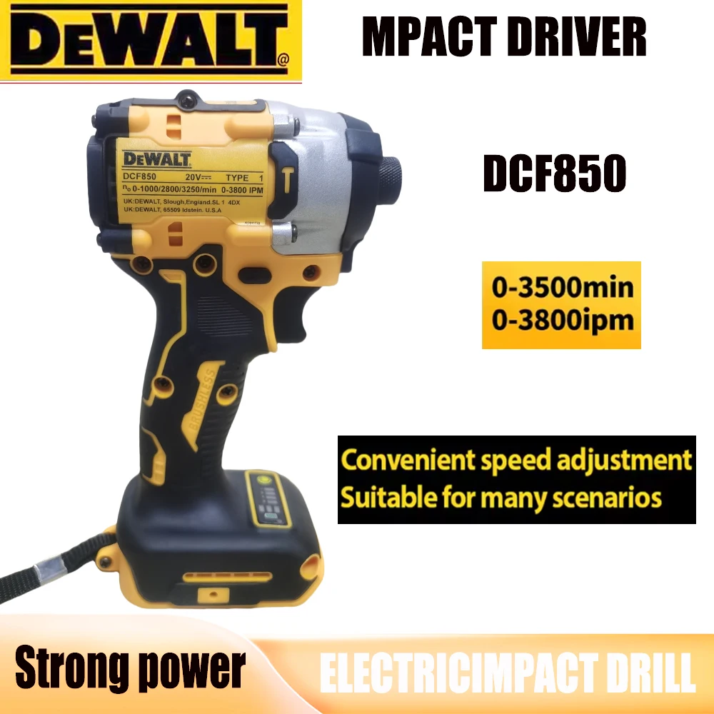Original DEWALT DCF850 brushless cordless impact drill screwdriver, 20V rechargeable battery, MPACT DRIVER, Strong power
Original DEWALT DCF850 brushless cordless impact drill screwdriver, 20V rechargeable battery, MPACT DRIVER, Strong power
