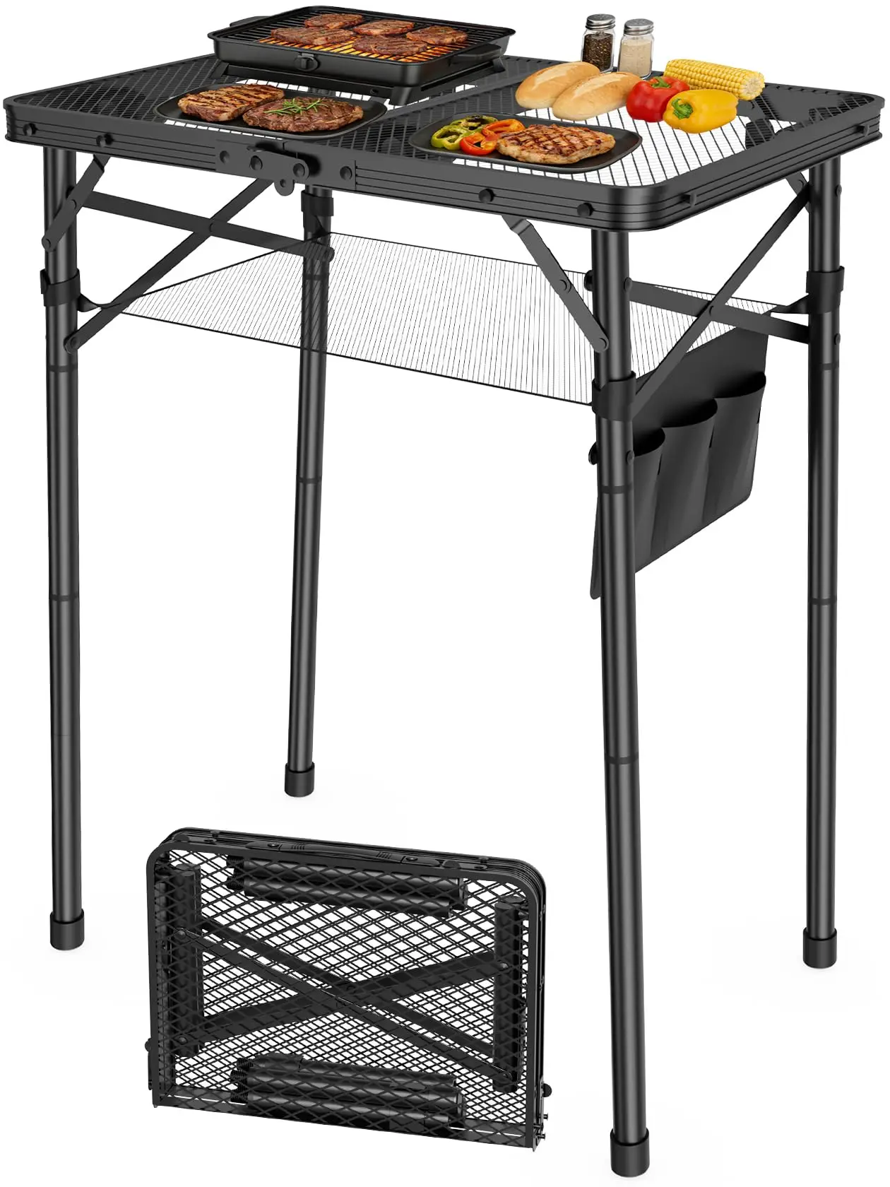 Folding Camping Table With Adjustable Height 27.5 Inch Portable Grill Table Mesh Bag Outdoor BBQ Picnic Table Black
Folding Camping Table With Adjustable Height 27.5 Inch Portable Grill Table Mesh Bag Outdoor BBQ Picnic Table Black