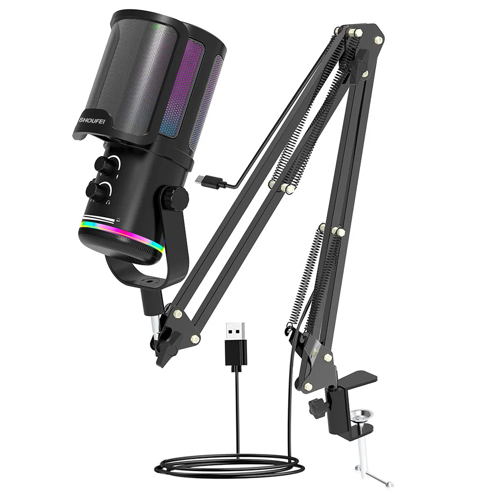 Ampligame RGB USB потоковый подкаст ПК микрофон шумовой студийный кардиоидный конденсаторный микрофон комплект со штангой для записи YouTube
Ampligame RGB USB потоковый подкаст ПК микрофон шумовой студийный кардиоидный конденсаторный микрофон комплект со штангой для записи YouTube