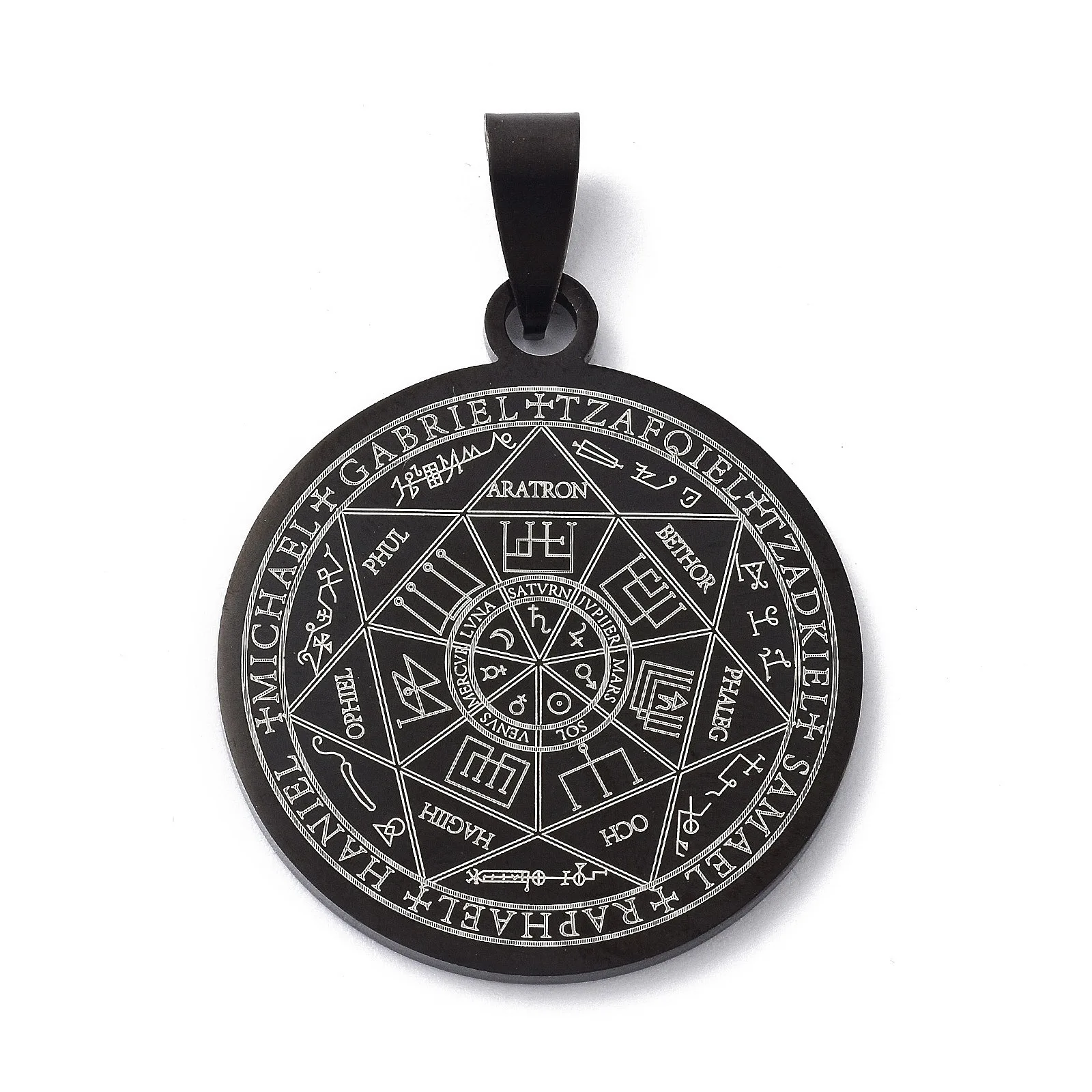 5pcs Titanium Steel Pendants Flat Round with Seals of the Seven Archangels for Making DIY Jewelry Necklace Earring Charm Finding
5pcs Titanium Steel Pendants Flat Round with Seals of the Seven Archangels for Making DIY Jewelry Necklace Earring Charm Finding