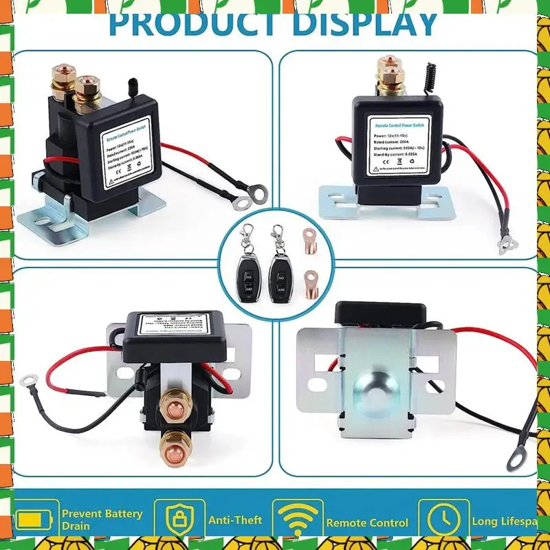 Battery Switch Relay 12V 500A Remote Control Power Switch Quick Disconnect Cut Off Isolator Switch Anti-Theft Switch, Durable
Battery Switch Relay 12V 500A Remote Control Power Switch Quick Disconnect Cut Off Isolator Switch Anti-Theft Switch, Durable