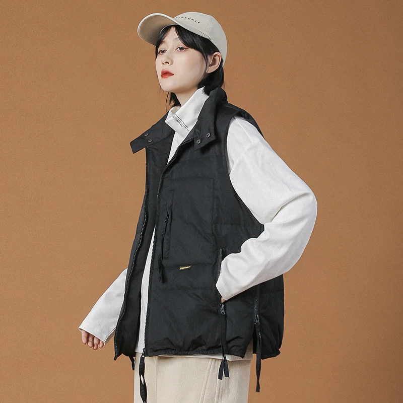 Winter Women's Vest Warm Zipper Casual All-match Color down Jaet Svel Street Sle Pure Color Outerwear
Winter Women's Vest Warm Zipper Casual All-match Color down Jaet Svel Street Sle Pure Color Outerwear